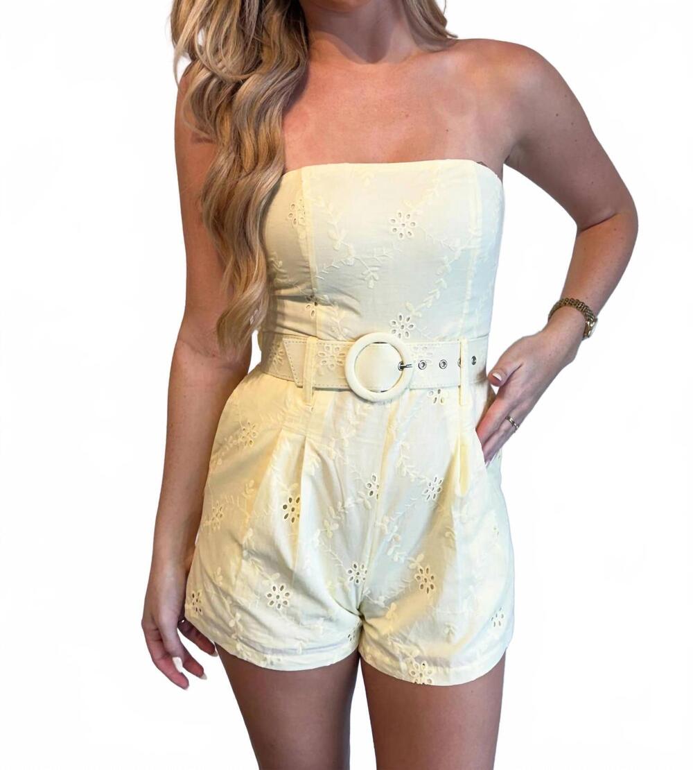 NEW OLIVACEOUS nicolette romper in yellow